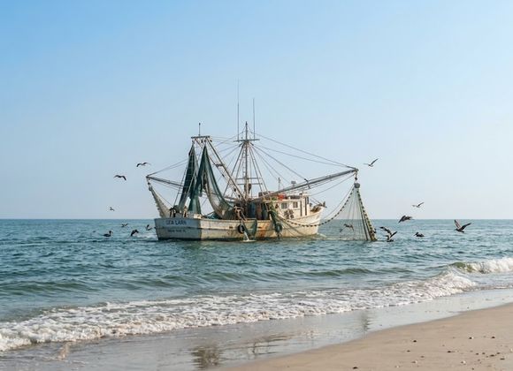Shrimp boat off Indian Pass Florida